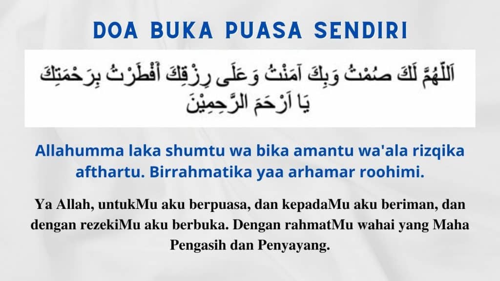 Doa Buka Puasa Serta Maksud Baca Sendiri Dan Ramai Info Rakyat