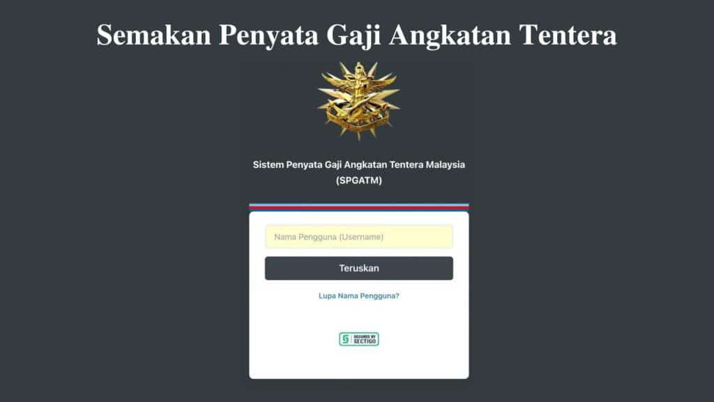 SPGATM Semakan Penyata Gaji Angkatan Tentera Malaysia Info Rakyat