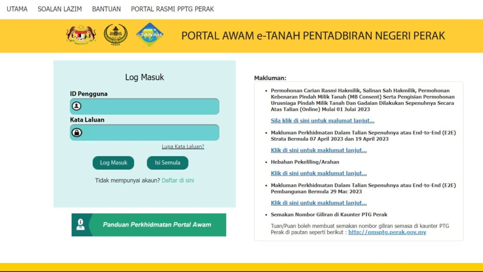 Semakan Cukai Tanah Perak Cara Semak Dan Bayar Info Rakyat