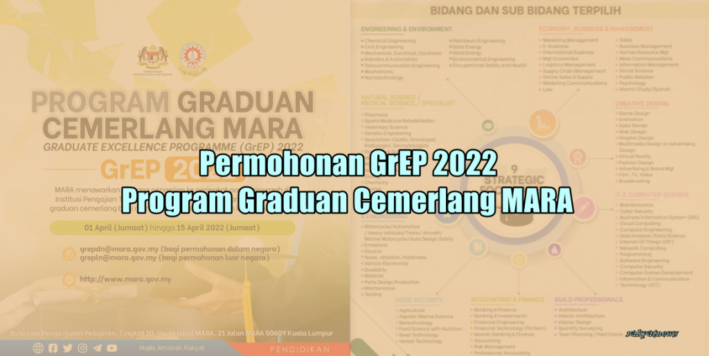 Permohonan GrEP 2022 : Program Graduan Cemerlang MARA