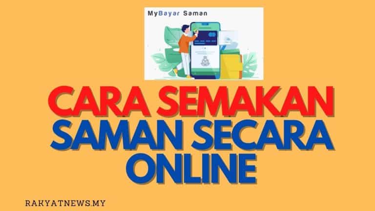 semakan saman secara online melalui aplikasi Mybayar Saman