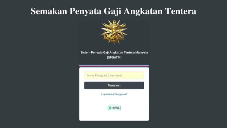 SPGATM : Semakan Penyata Gaji Angkatan Tentera Malaysia - Info Rakyat