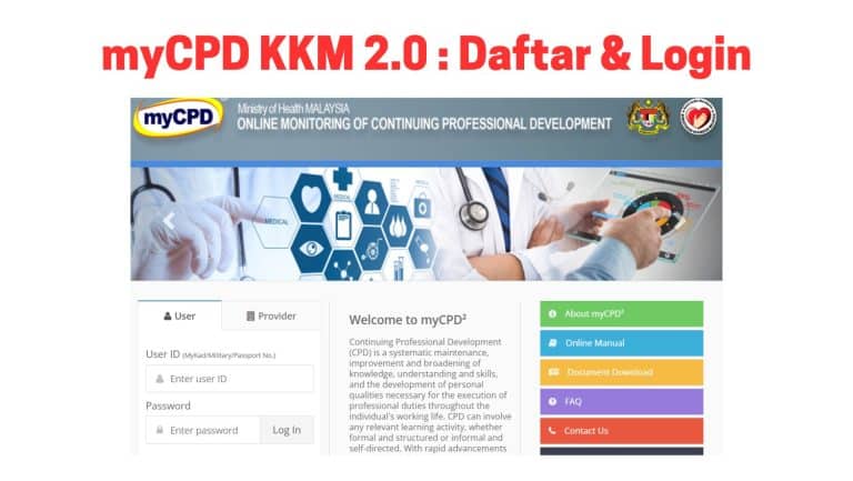 myCPD KKM 2.0 : Login & Semakan