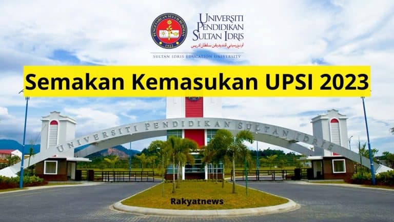 Semakan keputusan UPSI 2023