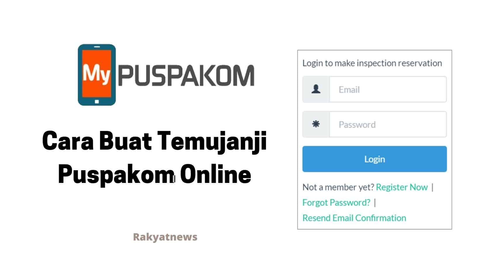 Cara Buat Temujanji Puspakom Online