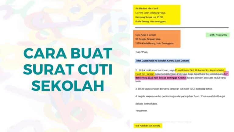 Cara Buat Surat Cuti Sekolah