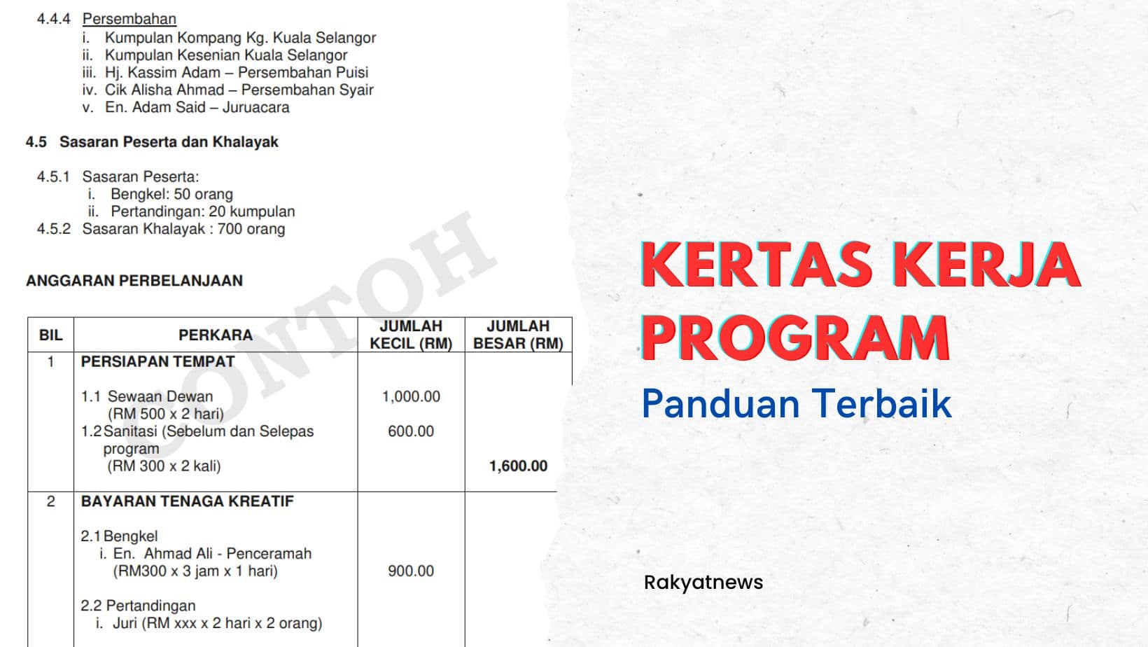 Kertas Kerja Program Panduan Terbaik Info Rakyat