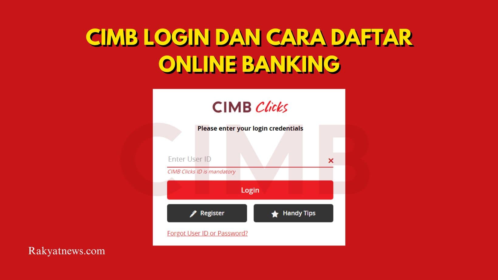 CIMB Login Dan Cara Daftar Online Banking