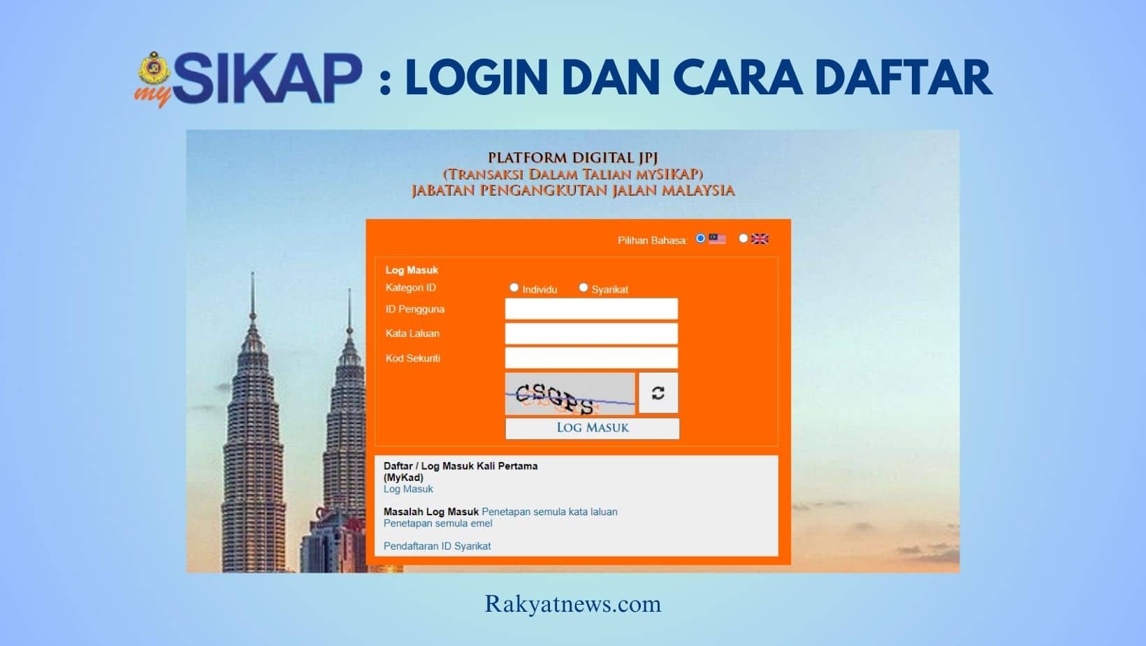 MYSIKAP Login Dan Cara Daftar