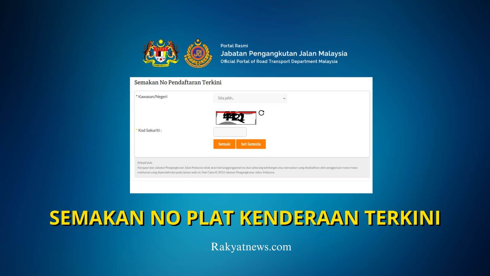 Semakan No Plat Kenderaan Terkini